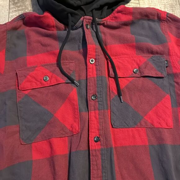 VALOR hooded‎ flannel shirt- size Small - Picture 6 of 8